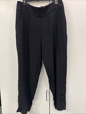 Habitat Black Textured Pull-On Trousers